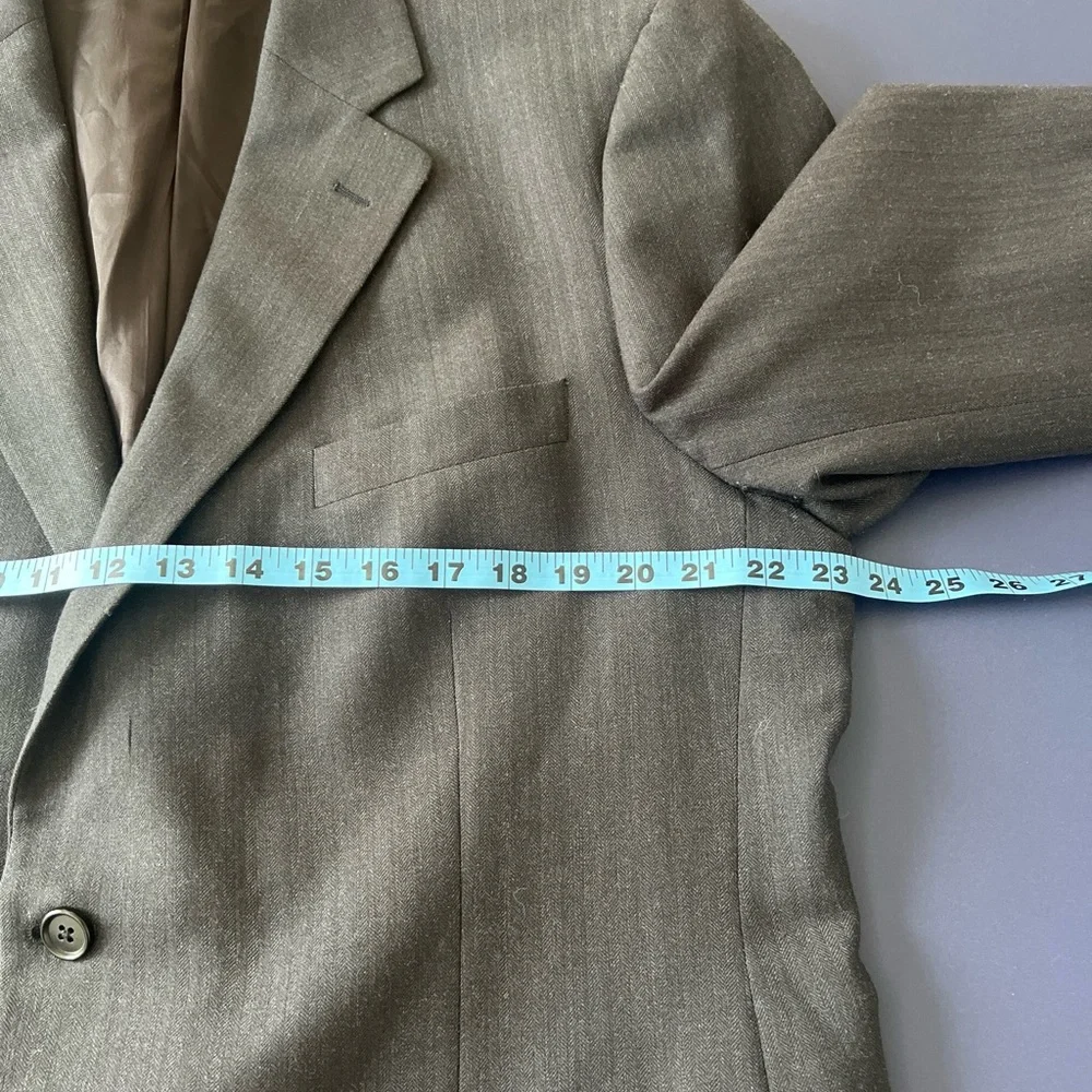 Brooks Brothers 346 Blazer Mens‎ 46R Gray Wool Blend Suit Jacket Coat